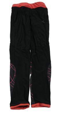 Černo-růžové sportovní legíny 