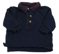 Tmavomodrá mikina s límečkem George