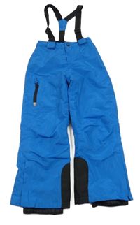 Azurovo-černé šusťákové funkční oteplovačky a kšandami Crivit