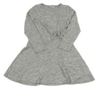 Bílo-šedé melírované úpletové šaty Matalan