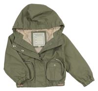 Khaki jarní bunda s kapucí River Island