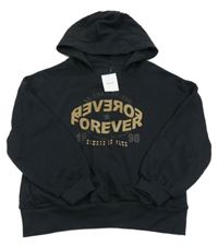 Nové - černá mikina s nápisem a kapucí Next