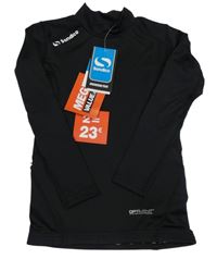 Nové - Černé sportovní funkční triko s logem Sondico