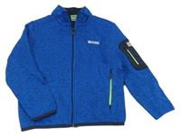 Modrá melírovaná pletená funkční propínací mikina Regatta