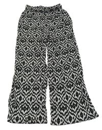 Bílo-černé vzorované kalhoty C&A