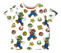 Bílé tričko se Super Mariem 