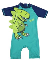 Mintovo-modrý UV overal s dinosaurem Matalan