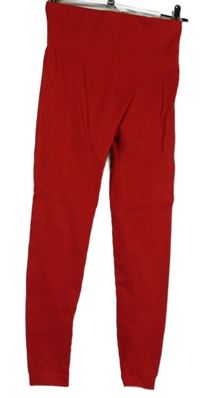 Dámské červené žebrované legíny