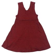 Červeno-černá kostkovaná sukně s laclem Zara