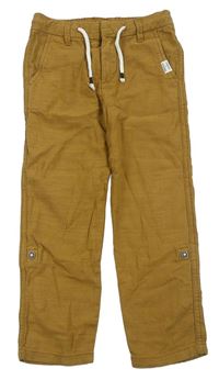 Medové rolovací chino kalhoty H&M