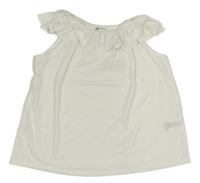 Bílý top s volánem H&M