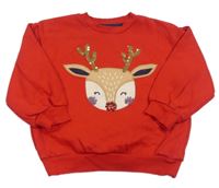 Červená mikina se sobem s flitry Nutmeg