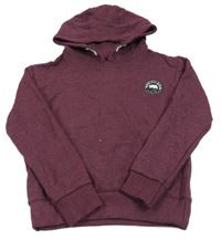 Fialová melírovaná mikina s nášivkou a kapucí Soulcal