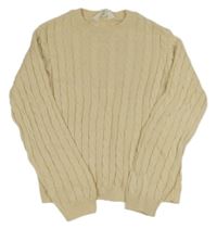 Světlebéžový vzorovaný svetr H&M