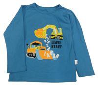 Modré triko s bagrem 