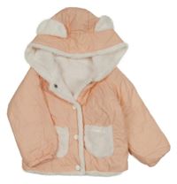 Meruňková šusťáková zateplená bunda s kapucí Shein