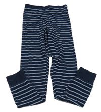 Tmavomodro-modré pruhované spodní kalhoty