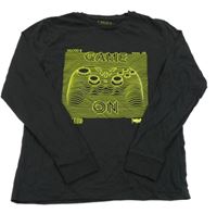 Antracitové triko s ovladačem Next