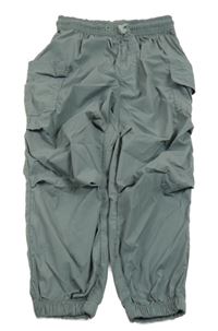 Šedé šusťákové cuff kalhoty s kapsami George