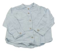 Světlemodrá lněná košile Zara