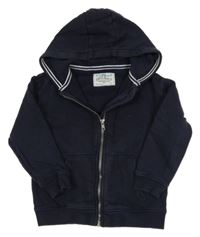 Tmavomodrá propínací mikina s kapucí M&S