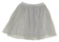 Světlešedá tylová plisovaná sukně Uniqlo
