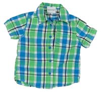 Zeleno-modro-bílá kostkovaná košile Topolino