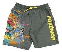 Šedé plážové kraťasy s Pokémony Primark