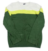 Zeleno-limetkovo-šedý svetr LC Waikiki