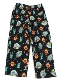 Černé fleecové kalhoty s vesmírem a příšerkami Carter´s 
