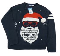 Nové - Tmavomodrý svetr se Santou Pepperts