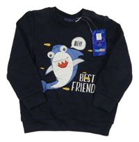 Nové - Tmavomodrá mikina se žralokem Lupilu 