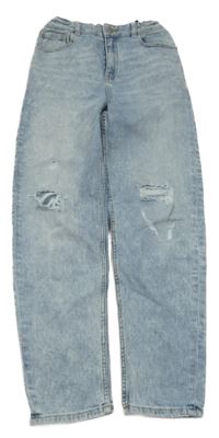 Světlemodré relaxed rifle s prošoupáním Blue Ridge