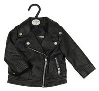 Nové - Černý koženkový křivák Primark