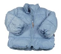 Světlemodrá šusťáková prošívaná zimní bunda H&M