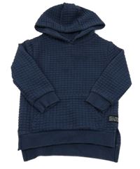 Tmavomodrá vzorovaná mikina s kapucí Primark