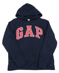 Tmavomodrá mikina s logem a kapucí GAP