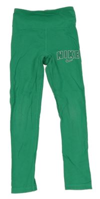 Zelené sportovní legíny s logem Nike
