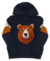 Tmavomodrá mikina s medvídkem a kapucí C&A