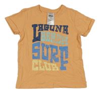 Oranžové tričko s nápisem Lily & Dan