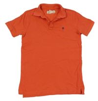 Červené polo tričko s výšivkou H&M