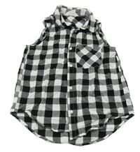 Bílo-černá kostkovaná halenka H&M