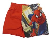 Červené plážové kraťasy se Spider-manem Marvel