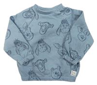 Světlemodrá oversize mikina s medvídkem Pú Disney