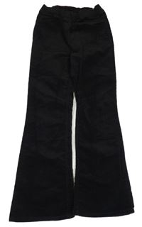 Černé manšestrové flare kalhoty H&M