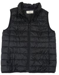 Černá šusťáková prošívaná zateplená vesta H&M