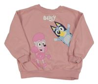 Světlerůžová oversize mikina s Bluey H&M