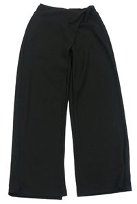 Černé vzorované crop kalhoty ZARA