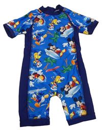 Cobaltově modro-tmavomodrý UV overal s Mickey s kamarády zn. Disney