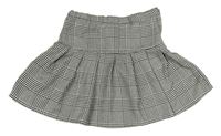 Černo-bílá kostkovaná vzorovaná sukně H&M
